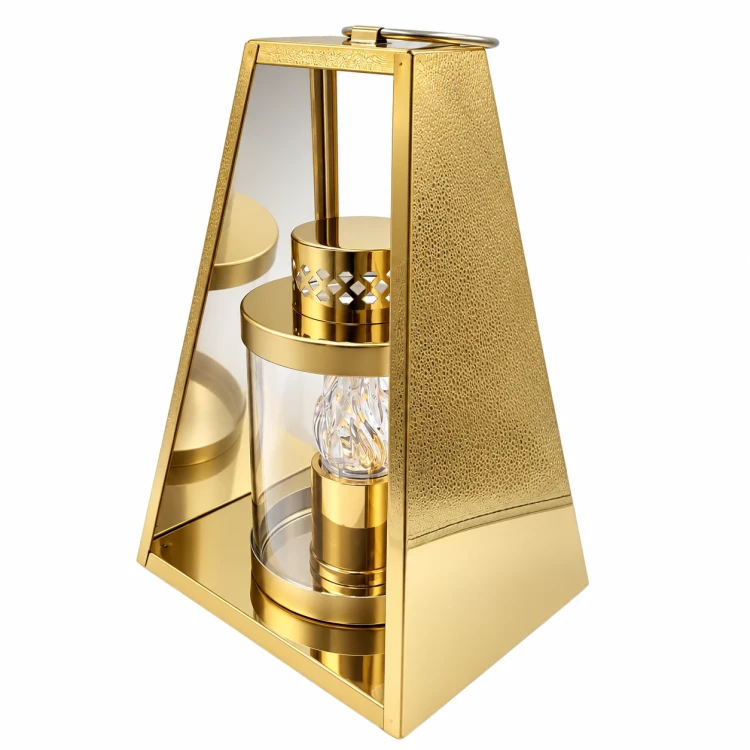 Znicz dekoracyjny premium LUXOR MIRROR – złoty / srebrny