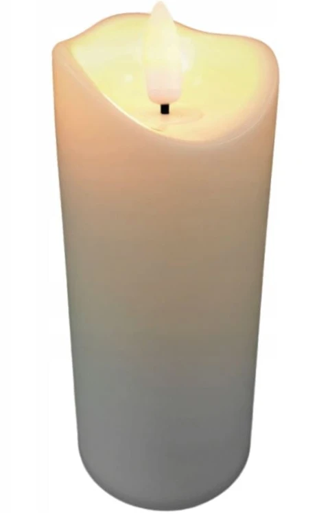 Wkład led do zniczy 15 cm świeczka biała efekt płomienia znicza na baterie