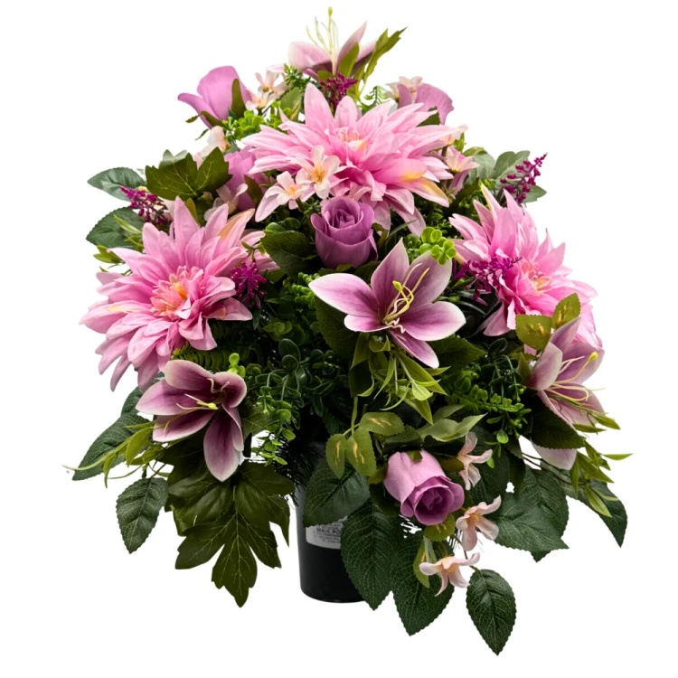 Komplet Stroik nagrobny z daliami i liliami Kompozycja Misa + Wazon (2).png