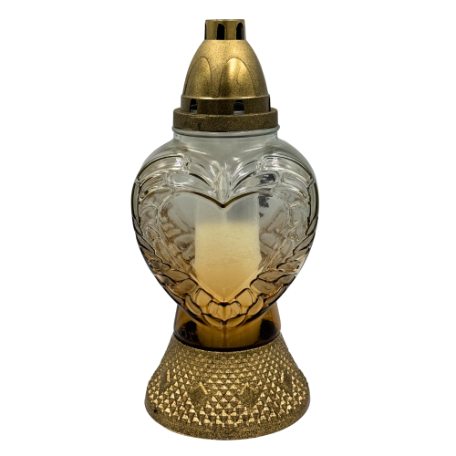 Znicz szklany serce złoty z różą – elegancja i symbol pamięci (1).png