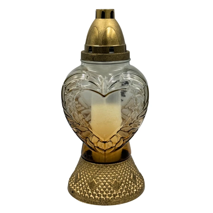 Znicz szklany serce złoty z różą – elegancja i symbol pamięci (1).png