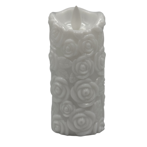 Wkład LED do Zniczy z Bateriami Biały Ciepły motyw Róż Ruchomy Płomień jak Żywy 12,5cm (2).png