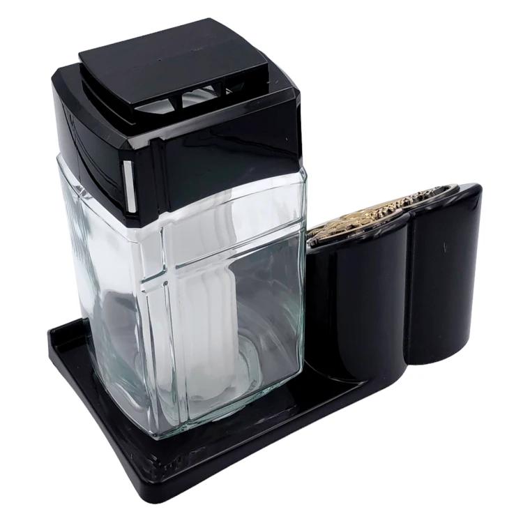 Znicz Szklany Złoty z Dedykacją Kochanej Mamie Elegancki Znicz na Grób 22 cm z Wkładem (5).png
