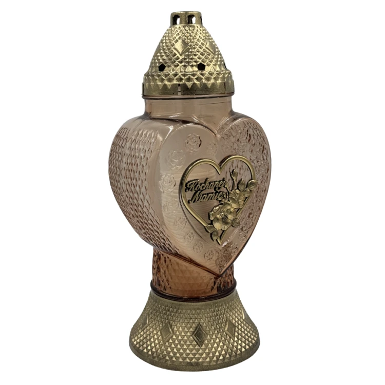 Znicz Szklany Serce Kochanej Mamie 38cm Elegancki Lampion Nagrobny Premium z Wkładem  (9).png