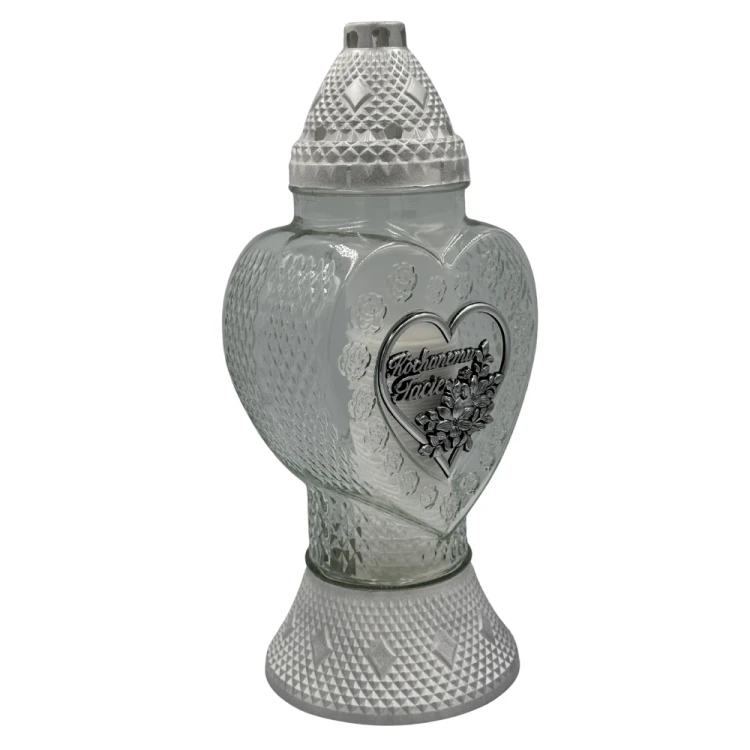 Znicz Szklany Serce Kochanemu Tacie 38cm Elegancki Lampion Nagrobny Premium z Wkładem (1).png
