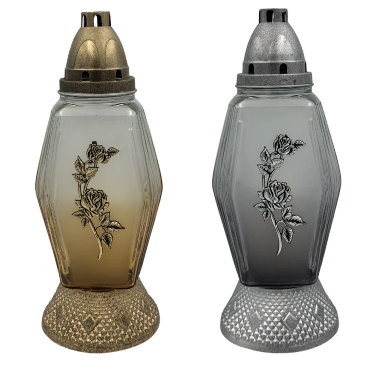 Znicz Szklany z Motywem Róży Elegancki z Wkładem Nagrobny Premium 32cm (2).png