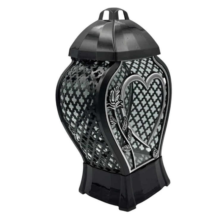Znicz Kapliczka z Sercem i Różą Elegancki Lampion Glamur Wazon Mały (5).png