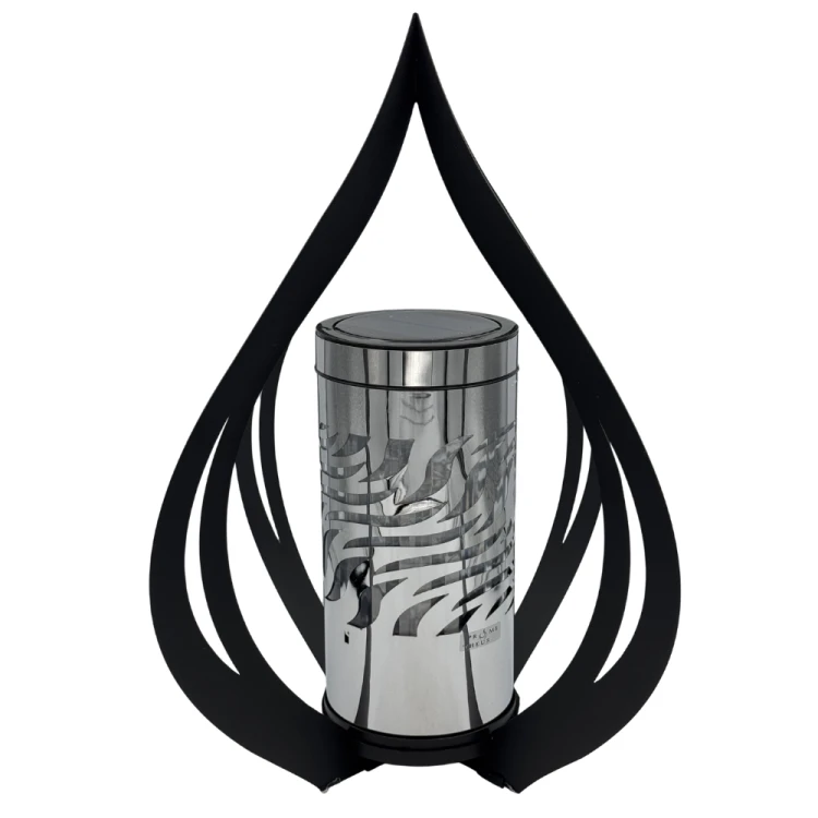 Znicz Solarny LED Nowoczesna Latarnia Płomień Paris 42cm (3).png