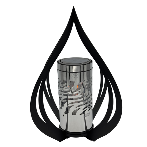 Znicz Solarny LED Nowoczesna Latarnia Płomień Paris 42cm (4).png