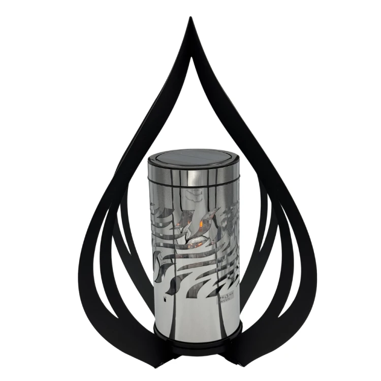 Znicz Solarny LED Nowoczesna Latarnia Płomień Paris 42cm (4).png