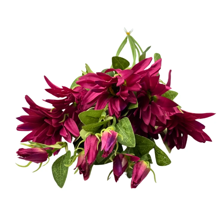 Bukiet Sztucznych Kwiatów Clematis Powojnik Wiązka 6szt Ozdoba do Stroików Kompozycji Florystycznych (5).png