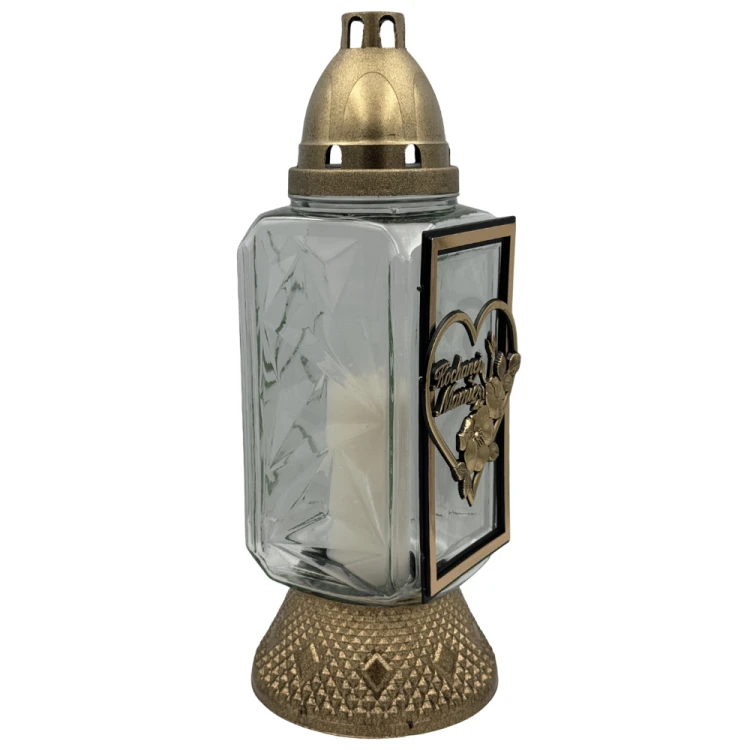 Znicz Kapliczka „Kochanej Mamie” Elegancki Lampion z sercem ramka (9).png