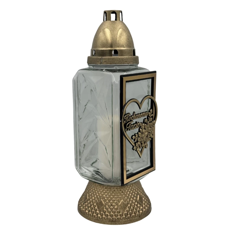 Znicz Kapliczka „Kochanemu Tacie” Elegancki Lampion z sercem ramka z Wkładem (7).png