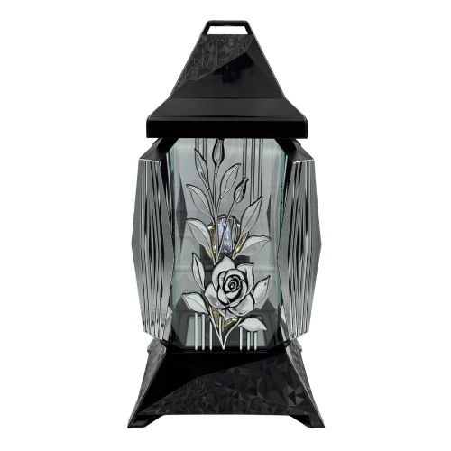 Znicz Kapliczka z Różą Elegancki Znicz Nagrobny Premium Lampion (3).png