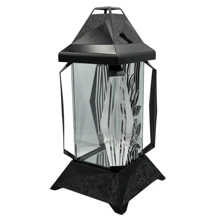 Znicz Kapliczka z Różą Elegancki Znicz Nagrobny Premium Lampion (5).png