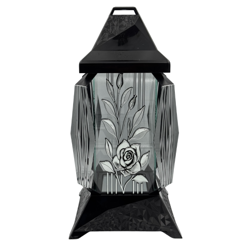 Znicz Kapliczka z Różą Elegancki Znicz Nagrobny Premium Lampion (6).png