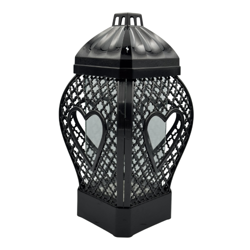 Znicz kapliczka glamour serce czarny 37 cm kapliczka nowoczesny ażur DUŻE (3).png