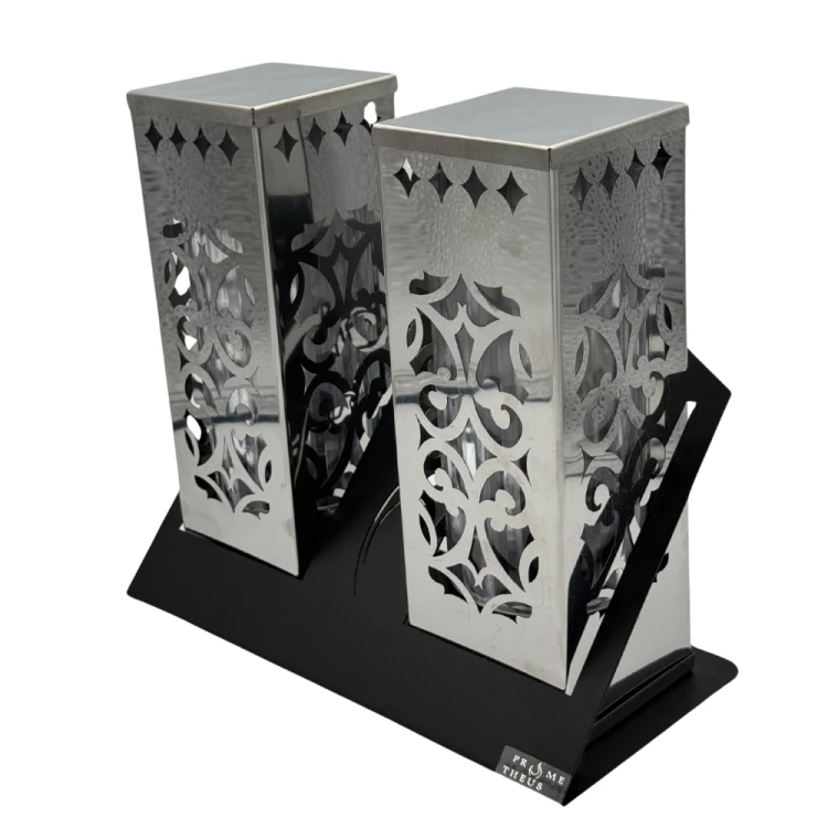 Znicz Komplet Paris D Duo Znicz Nagrobny Premium Elegancki z różą (4).png