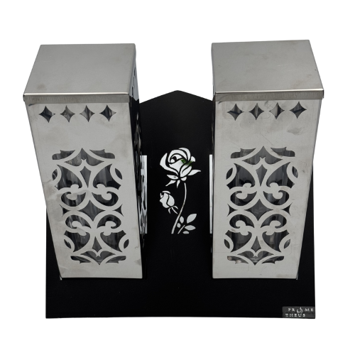 Znicz Komplet Paris D Duo Znicz Nagrobny Premium Elegancki z różą (5).png