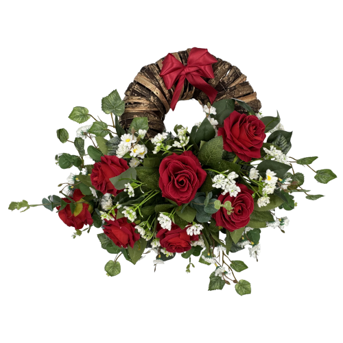 Stroik wieniec z czerwonymi różami Elegancka dekoracja nagrobna (4).png
