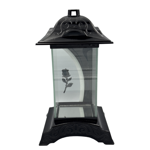 Znicz Kapliczka Róża Elegancki Lampion Nagrobny Latarnia Gart (6).png