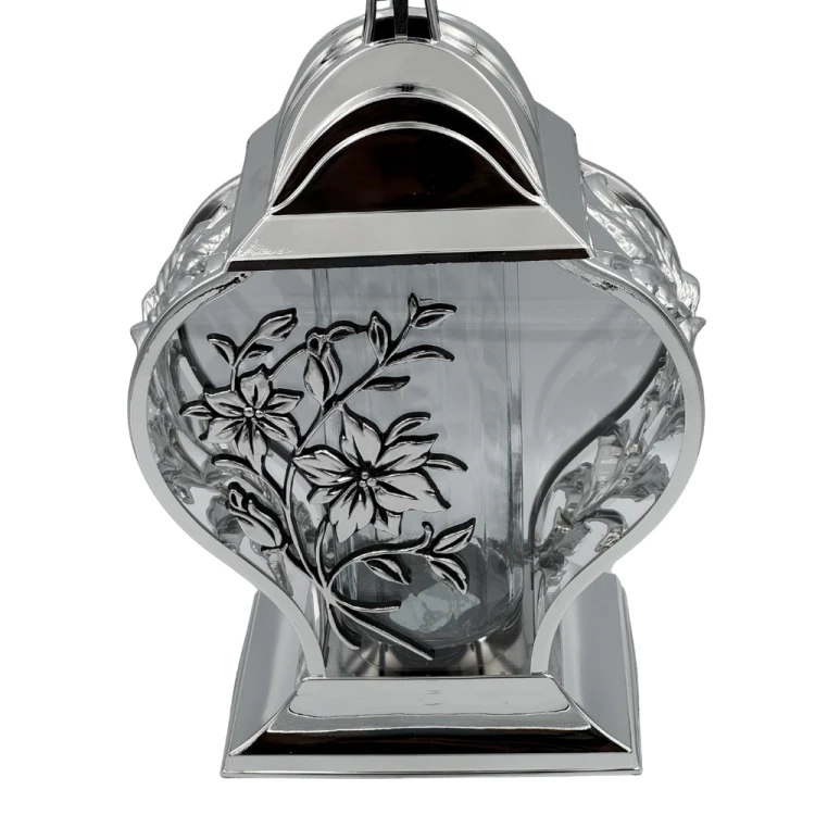 Znicz Kapliczka z Motywem Kwiatów Elegancki Lampion Nagrobny z Lilią (8).png