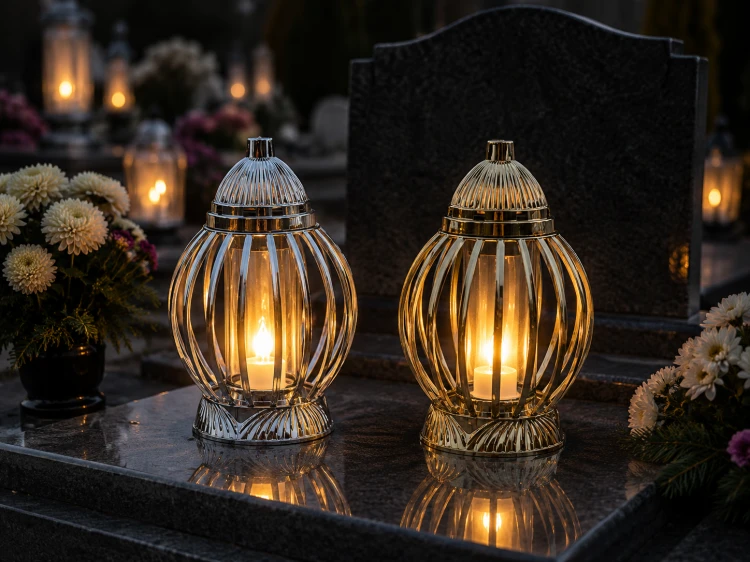 Znicz Ażurowy nowoczesny Lampion Nagrobny Duża Kula Elegancka Luksusowa.png
