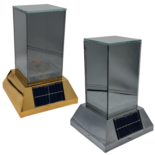 Znicz lustrzany 3D lampion przestrzenny SOLARNY nieskończony płomień.png