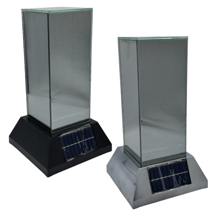 Znicz lustrzany 3D lampion przestrzenny SOLARNY nieskończony płomień 27,5cm (4).png