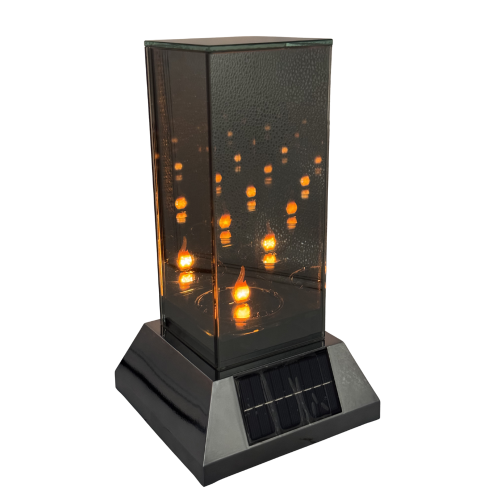 Znicz lustrzany 3D lampion przestrzenny SOLARNY nieskończony płomień 27,5cm (10).png
