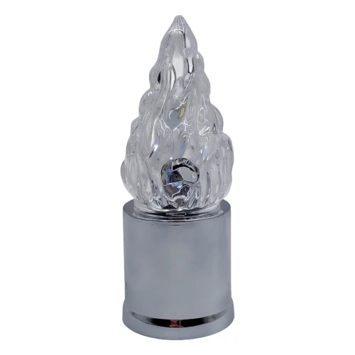 Świeczka srebrna LED wkład do zniczy żywy płomień z bateriami 15 cm (4).webp