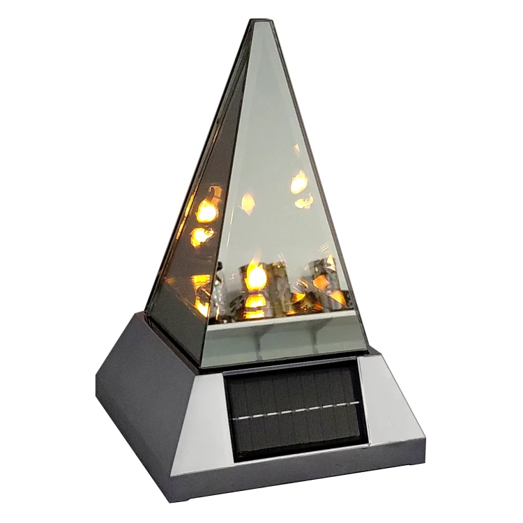 Znicz Solarny LED Srebrny 3D – Nowoczesny Znicz Solarny na Grób (2).webp