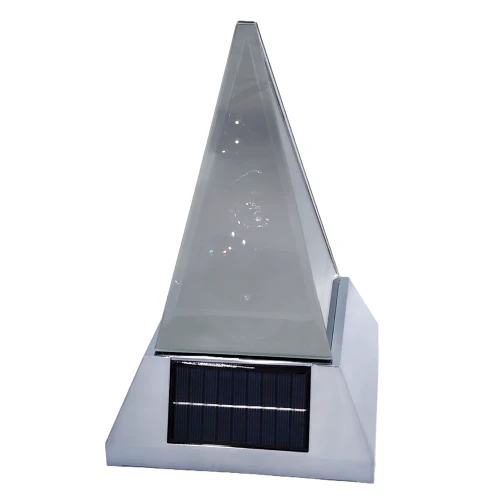 Znicz Solarny LED Srebrny 3D – Nowoczesny Znicz Solarny na Grób (4).webp