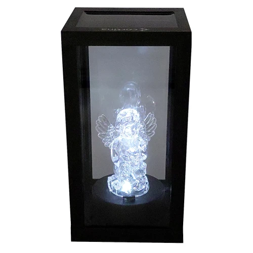 Znicz Solarny LED z Aniołkiem – Elegancki Lampion Solarny na Grób (3).webp
