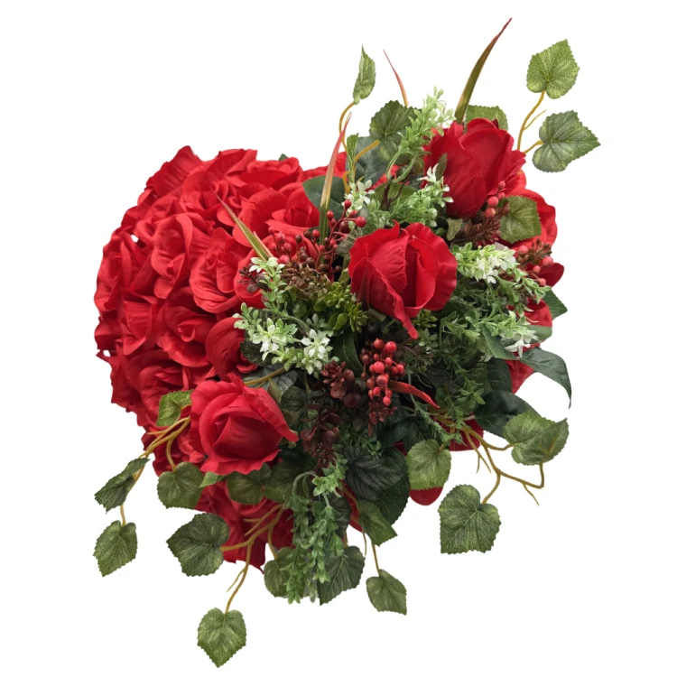 Stroik Nagrobny Serce z czerwonych róż Elegancka kompozycja na Grób (2).png