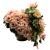 Stroik Nagrobny w kształcie Serca Elegancka Kompozycja Różowe Róże Clematis z dodatkami (5).png