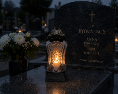 Znicz Artstyczny Elegancki Nowoczesny Lampion Nagrobny Dymny z Wkładem.png