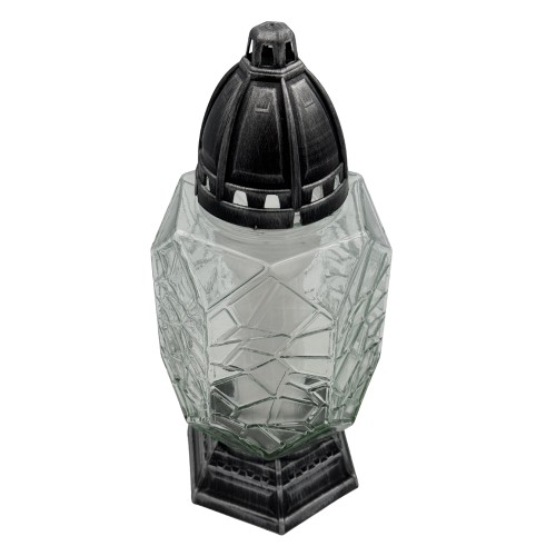 Znicz Castel Szklany Premium z Efektem Kryształu 31cm z Wkładem (3).jpg