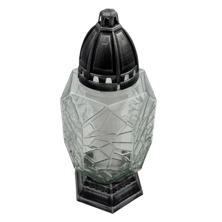 Znicz Castel Szklany Premium z Efektem Kryształu 31cm z Wkładem (3).jpg
