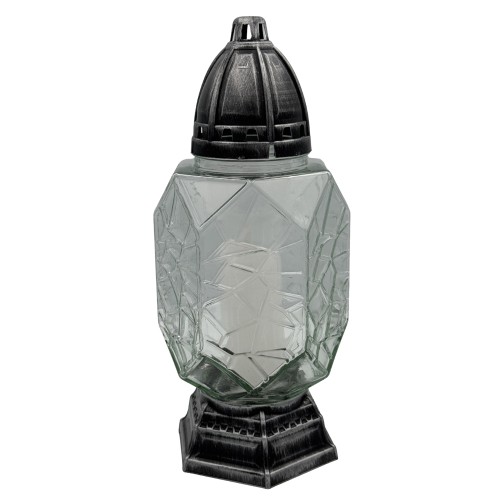 Znicz Castel Szklany Premium z Efektem Kryształu 31cm z Wkładem (5).jpg