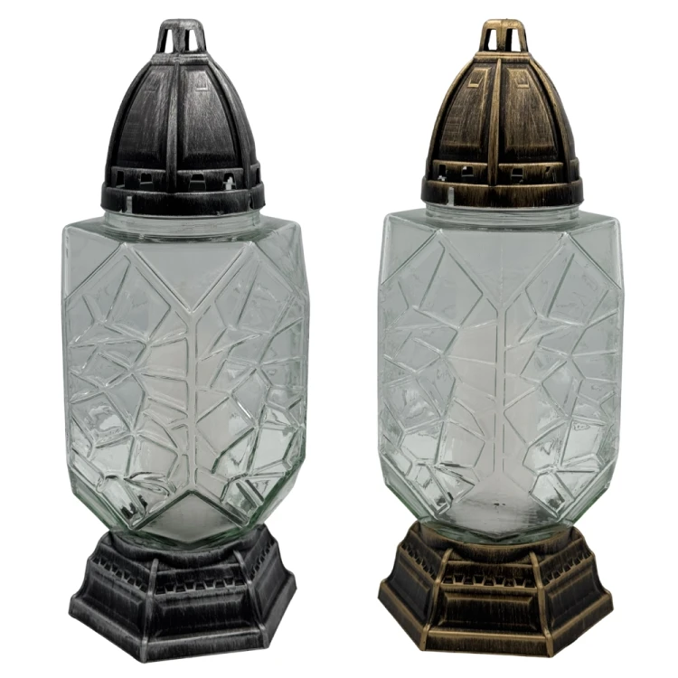 Znicz Castel Szklany Premium z Efektem Kryształu 31cm z Wkładem (1).jpg
