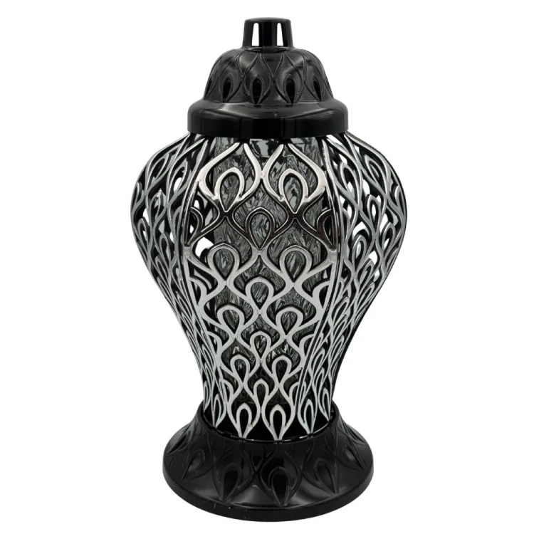 Znicz Ażurowy Premium Nowoczesny Lampion Nagrobny 36cm (3).jpg