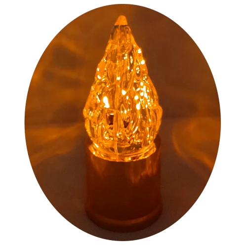 Świeczka złota LED wkład do zniczy żywy płomień z bateriami 15 cm (2).webp