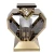 Znicz Nowoczesny Metalowy Geometryczny Serce Lampion pod Wkłady LED (4).webp