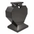 Znicz Nowoczesny Metalowy Geometryczny Serce Lampion pod Wkłady LED Grafitowy (2).webp