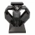 Znicz Nowoczesny Metalowy Geometryczny Serce Lampion pod Wkłady LED Grafitowy (3).webp