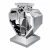 Znicz Nowoczesny Metalowy Geometryczny Serce Lampion pod Wkłady LED Srebrny (3).webp