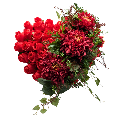 Stroik nagrobny serce z czerwonych róż i bordowych chryzantem Elegancka kompozycja na cmentarz (2).png