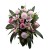 Kompozycja nagrobna do wazonu z różami, chryzantemami i magnolią Elegancka dekoracja na grób (5).jpg
