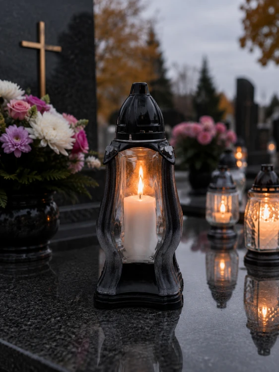 ELEGANCKI ZNICZ NAGROBNY CZARNY – KLASYCZNY LAMPION.png